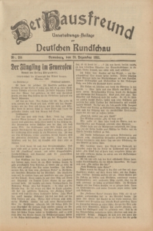 Der Hausfreund : Unterhaltungs-Beilage zur Deutschen Rundschau. 1932, Nr. 291 (20 Dezember)