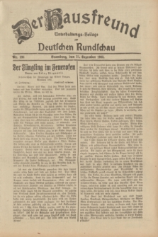 Der Hausfreund : Unterhaltungs-Beilage zur Deutschen Rundschau. 1932, Nr. 292 (21 Dezember)