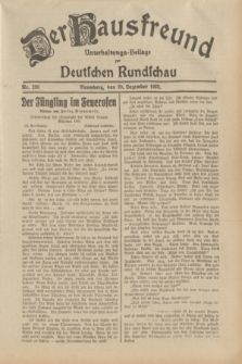 Der Hausfreund : Unterhaltungs-Beilage zur Deutschen Rundschau. 1932, Nr. 298 (29 Dezember)