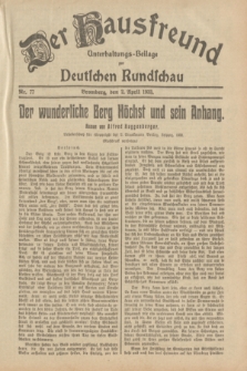 Der Hausfreund : Unterhaltungs-Beilage zur Deutschen Rundschau. 1933, Nr. 77 (2 April)