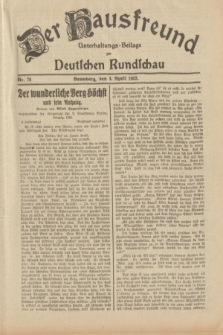 Der Hausfreund : Unterhaltungs-Beilage zur Deutschen Rundschau. 1933, Nr. 78 (4 April)