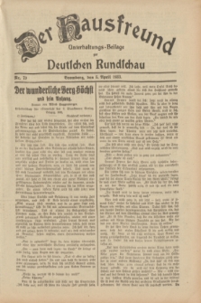 Der Hausfreund : Unterhaltungs-Beilage zur Deutschen Rundschau. 1933, Nr. 79 (5 April)