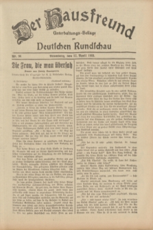 Der Hausfreund : Unterhaltungs-Beilage zur Deutschen Rundschau. 1933, Nr. 96 (27 April)