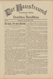 Der Hausfreund : Unterhaltungs-Beilage zur Deutschen Rundschau. 1933, Nr. 97 (28 April)
