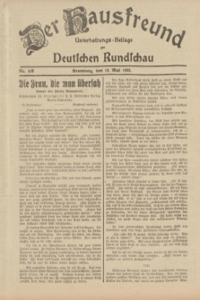 Der Hausfreund : Unterhaltungs-Beilage zur Deutschen Rundschau. 1933, Nr. 106 (10 Mai)