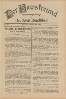 Der Hausfreund : Unterhaltungs-Beilage zur Deutschen Rundschau. 1933, Nr. 110 (14 Mai)