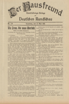 Der Hausfreund : Unterhaltungs-Beilage zur Deutschen Rundschau. 1933, Nr. 112 (17 Mai)