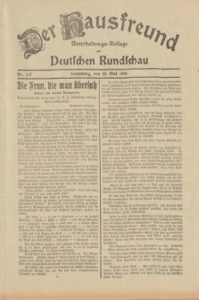 Der Hausfreund : Unterhaltungs-Beilage zur Deutschen Rundschau. 1933, Nr. 117 (23 Mai)