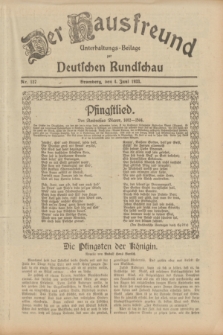 Der Hausfreund : Unterhaltungs-Beilage zur Deutschen Rundschau. 1933, Nr. 127 (4 Juni)