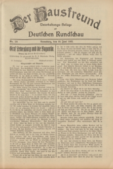 Der Hausfreund : Unterhaltungs-Beilage zur Deutschen Rundschau. 1933, Nr. 131 (10 Juni)