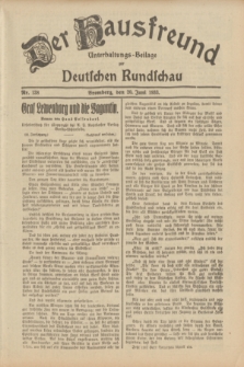 Der Hausfreund : Unterhaltungs-Beilage zur Deutschen Rundschau. 1933, Nr. 138 (20 Juni)