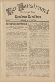 Der Hausfreund : Unterhaltungs-Beilage zur Deutschen Rundschau. 1933, Nr. 141 (23 Juni)