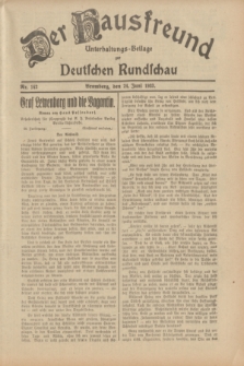 Der Hausfreund : Unterhaltungs-Beilage zur Deutschen Rundschau. 1933, Nr. 142 (24 Juni)