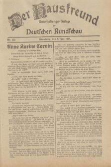 Der Hausfreund : Unterhaltungs-Beilage zur Deutschen Rundschau. 1933, Nr. 153 (8 Juli)