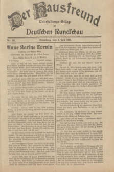 Der Hausfreund : Unterhaltungs-Beilage zur Deutschen Rundschau. 1933, Nr. 154 (9 Juli)