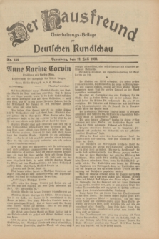 Der Hausfreund : Unterhaltungs-Beilage zur Deutschen Rundschau. 1933, Nr. 156 (12 Juli)