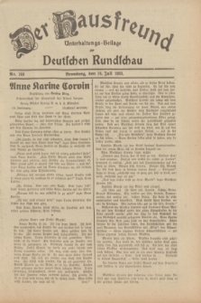 Der Hausfreund : Unterhaltungs-Beilage zur Deutschen Rundschau. 1933, Nr. 160 (16 Juli)