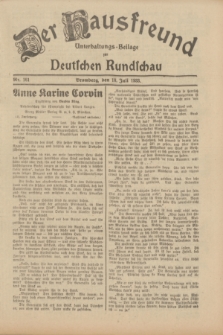 Der Hausfreund : Unterhaltungs-Beilage zur Deutschen Rundschau. 1933, Nr. 161 (18 Juli)