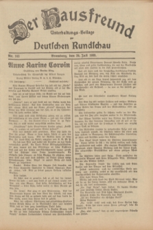 Der Hausfreund : Unterhaltungs-Beilage zur Deutschen Rundschau. 1933, Nr. 163 (20 Juli)