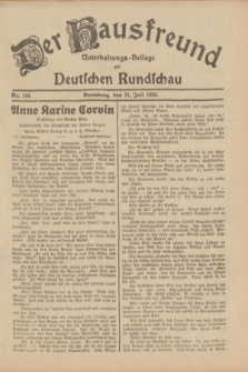 Der Hausfreund : Unterhaltungs-Beilage zur Deutschen Rundschau. 1933, Nr. 164 (21 Juli)