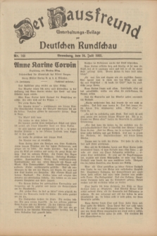 Der Hausfreund : Unterhaltungs-Beilage zur Deutschen Rundschau. 1933, Nr. 168 (26 Juli)