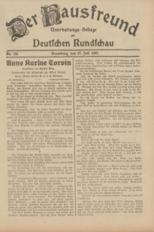 Der Hausfreund : Unterhaltungs-Beilage zur Deutschen Rundschau. 1933, Nr. 169 (27 Juli)