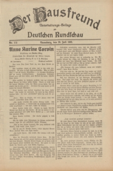 Der Hausfreund : Unterhaltungs-Beilage zur Deutschen Rundschau. 1933, Nr. 172 (30 Juli)