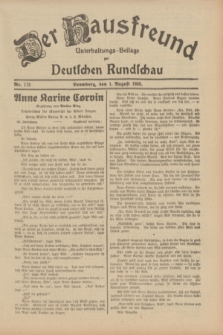 Der Hausfreund : Unterhaltungs-Beilage zur Deutschen Rundschau. 1933, Nr. 173 (1 August)