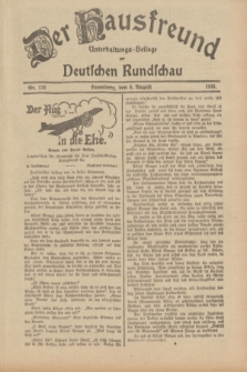 Der Hausfreund : Unterhaltungs-Beilage zur Deutschen Rundschau. 1933, Nr. 178 (6 August)