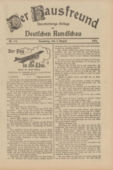 Der Hausfreund : Unterhaltungs-Beilage zur Deutschen Rundschau. 1933, Nr. 179 (8 August)