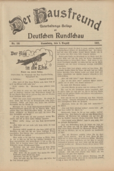 Der Hausfreund : Unterhaltungs-Beilage zur Deutschen Rundschau. 1933, Nr. 180 (9 August)