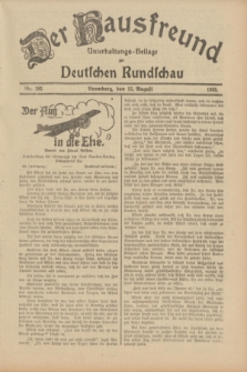 Der Hausfreund : Unterhaltungs-Beilage zur Deutschen Rundschau. 1933, Nr. 185 (15 August)