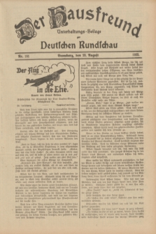 Der Hausfreund : Unterhaltungs-Beilage zur Deutschen Rundschau. 1933, Nr. 191 (23 August)