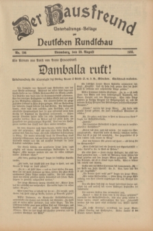 Der Hausfreund : Unterhaltungs-Beilage zur Deutschen Rundschau. 1933, Nr. 196 (29 August)