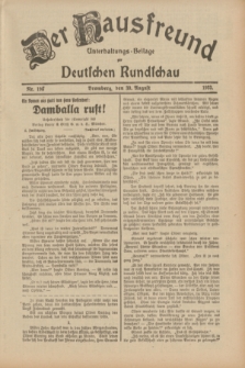 Der Hausfreund : Unterhaltungs-Beilage zur Deutschen Rundschau. 1933, Nr. 197 (30 August)