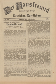 Der Hausfreund : Unterhaltungs-Beilage zur Deutschen Rundschau. 1933, Nr. 200 (2 September)