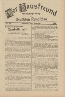 Der Hausfreund : Unterhaltungs-Beilage zur Deutschen Rundschau. 1933, Nr. 202 (5 September)