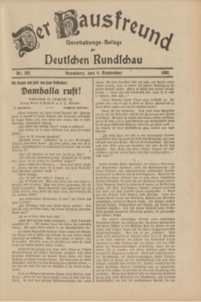 Der Hausfreund : Unterhaltungs-Beilage zur Deutschen Rundschau. 1933, Nr. 203 (6 September)