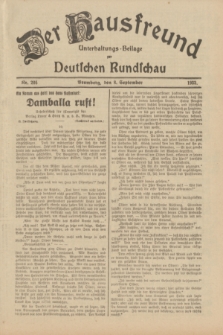 Der Hausfreund : Unterhaltungs-Beilage zur Deutschen Rundschau. 1933, Nr. 205 (8 September)