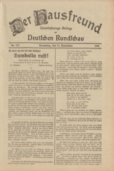 Der Hausfreund : Unterhaltungs-Beilage zur Deutschen Rundschau. 1933, Nr. 213 (17 September)
