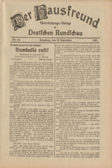 Der Hausfreund : Unterhaltungs-Beilage zur Deutschen Rundschau. 1933, Nr. 215 (20 September)