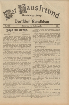 Der Hausfreund : Unterhaltungs-Beilage zur Deutschen Rundschau. 1933, Nr. 222 (28 September)