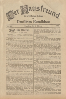 Der Hausfreund : Unterhaltungs-Beilage zur Deutschen Rundschau. 1933, Nr. 225 (1 Oktober)