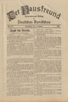 Der Hausfreund : Unterhaltungs-Beilage zur Deutschen Rundschau. 1933, Nr. 227 (4 Oktober)