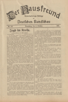 Der Hausfreund : Unterhaltungs-Beilage zur Deutschen Rundschau. 1933, Nr. 229 (6 Oktober)