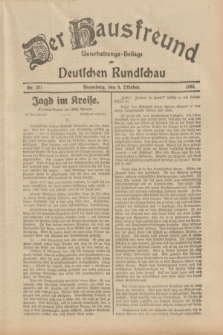 Der Hausfreund : Unterhaltungs-Beilage zur Deutschen Rundschau. 1933, Nr. 231 (8 Oktober)
