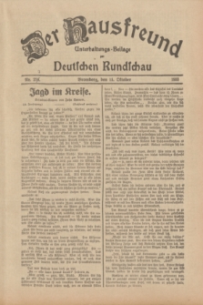 Der Hausfreund : Unterhaltungs-Beilage zur Deutschen Rundschau. 1933, Nr. 237 (15 Oktober)