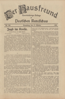 Der Hausfreund : Unterhaltungs-Beilage zur Deutschen Rundschau. 1933, Nr. 238 (17 Oktober)