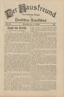 Der Hausfreund : Unterhaltungs-Beilage zur Deutschen Rundschau. 1933, Nr. 240 (19 Oktober)