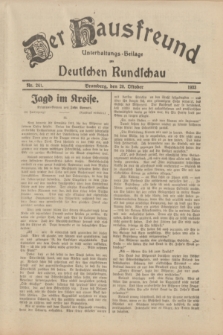 Der Hausfreund : Unterhaltungs-Beilage zur Deutschen Rundschau. 1933, Nr. 241 (20 Oktober)